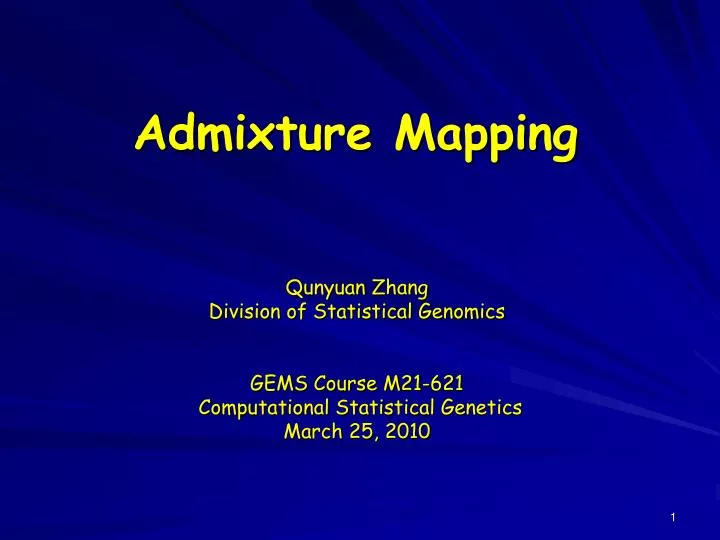 admixture mapping
