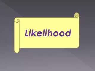 Likelihood