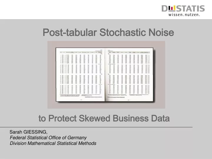 post tabular stochastic noise