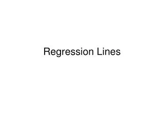 Regression Lines