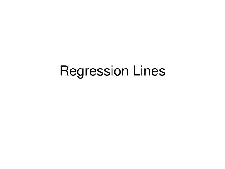 regression lines