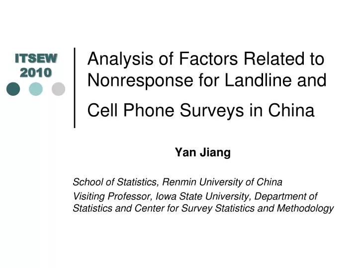 analysis of factors related to nonresponse for landline and cell phone surveys in china