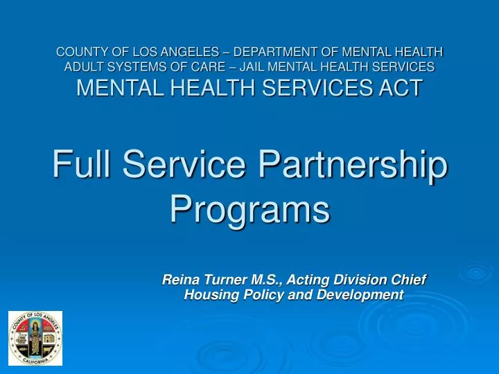 reina turner m s acting division chief housing policy and development