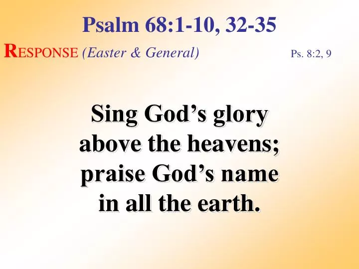 psalm 67 1 10 32 35 response