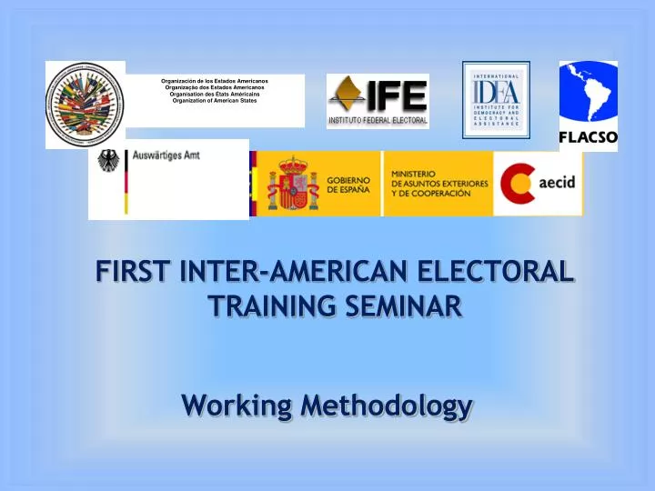 first inter american electoral training seminar