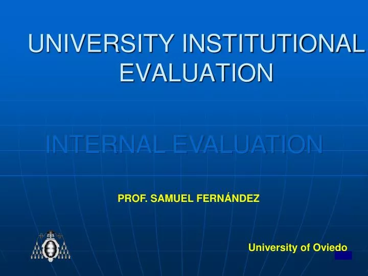 university institutional evaluation