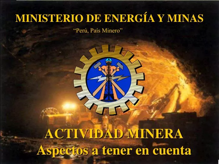 ministerio de energ a y minas