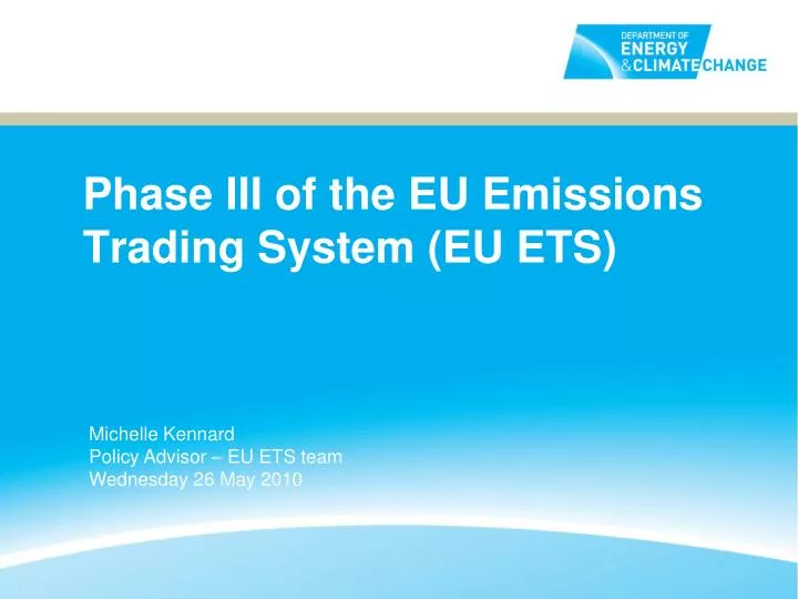 phase iii of the eu emissions trading system eu ets