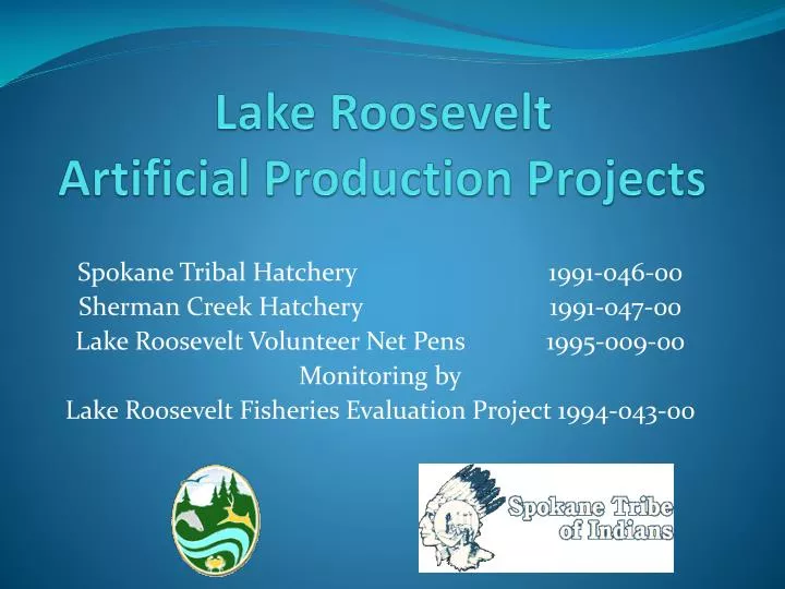 lake roosevelt artificial production projects