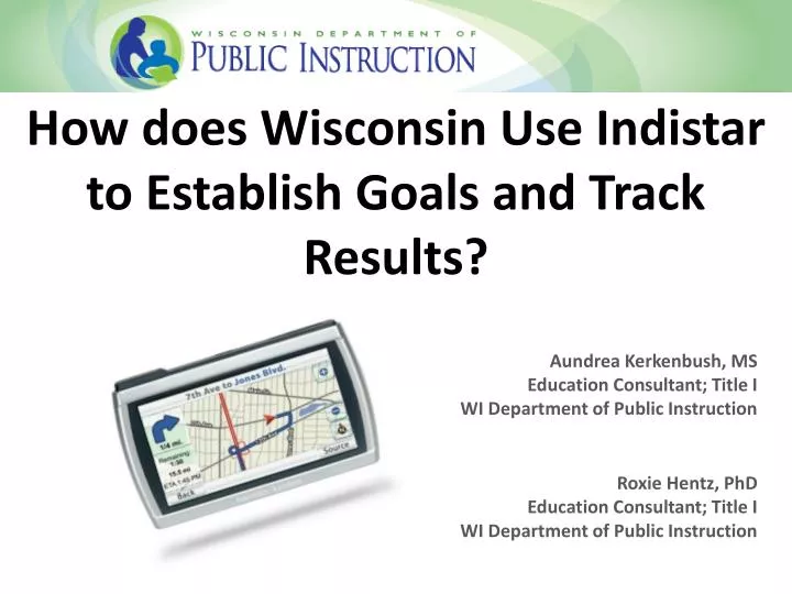how does wisconsin use indistar to establish goals and track results