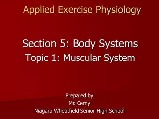 Applied Exercise Physiology