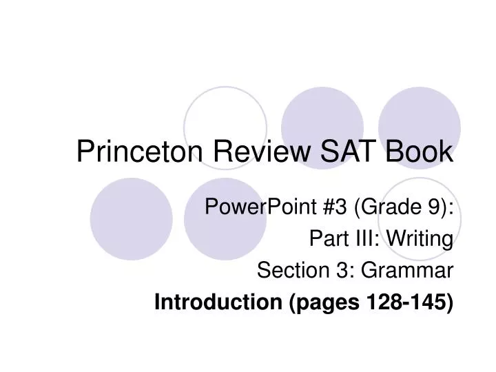 PPT Princeton Review SAT Book PowerPoint Presentation, free download