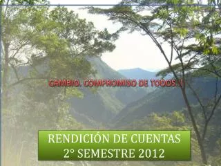 rendici n de cuentas 2 semestre 2012
