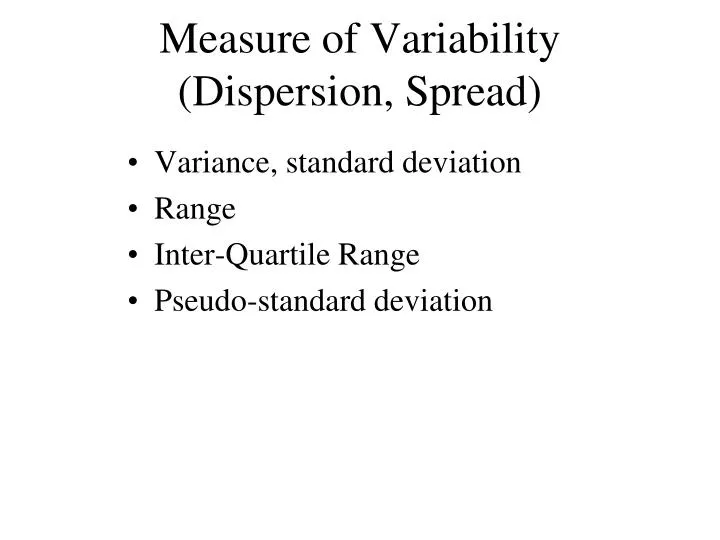 measure of variability dispersion spread