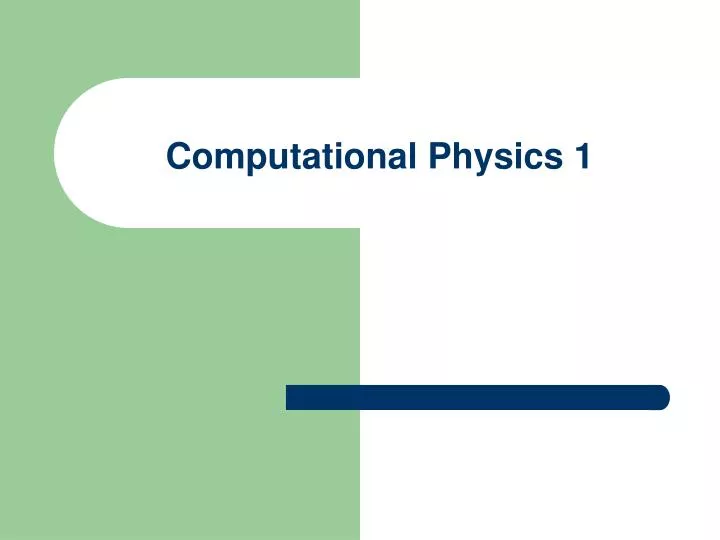 computational physics 1