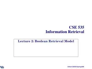 CSE 535 Information Retrieval