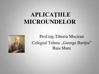 aplica iile microundelor