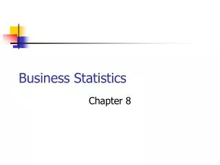 Business Statistics