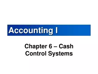 Accounting I