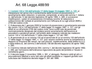 art 68 legge 488 99