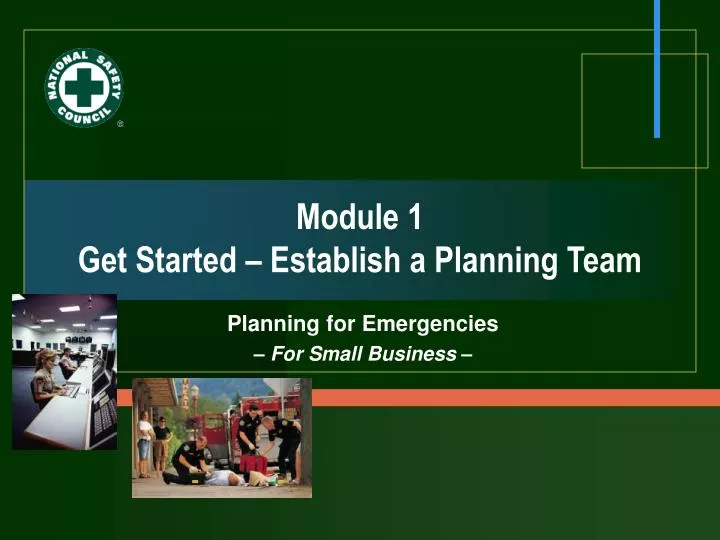 module 1 get started establish a planning team