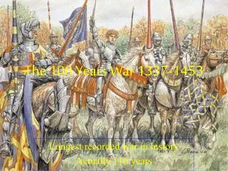 The 100 Years War 1337-1453
