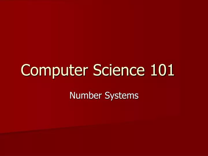 computer science 101