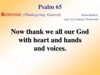 Psalm 65 (Response)