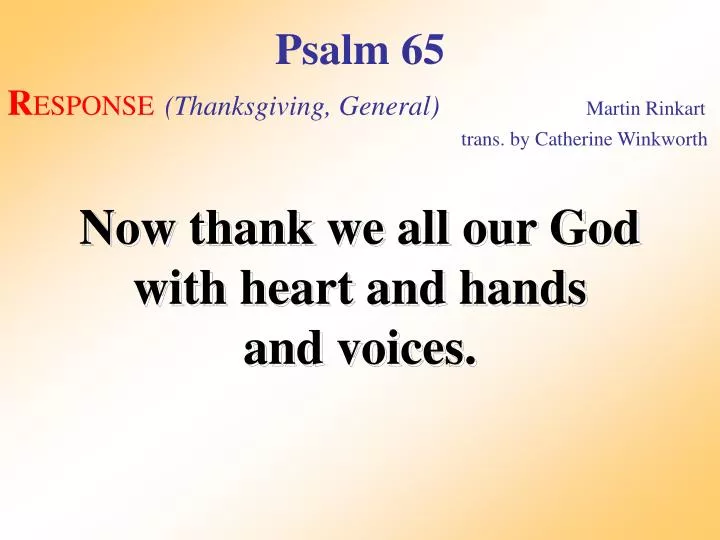 psalm 65 response