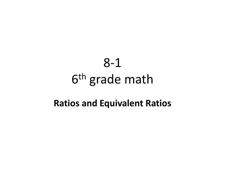 8 1 6 th grade math