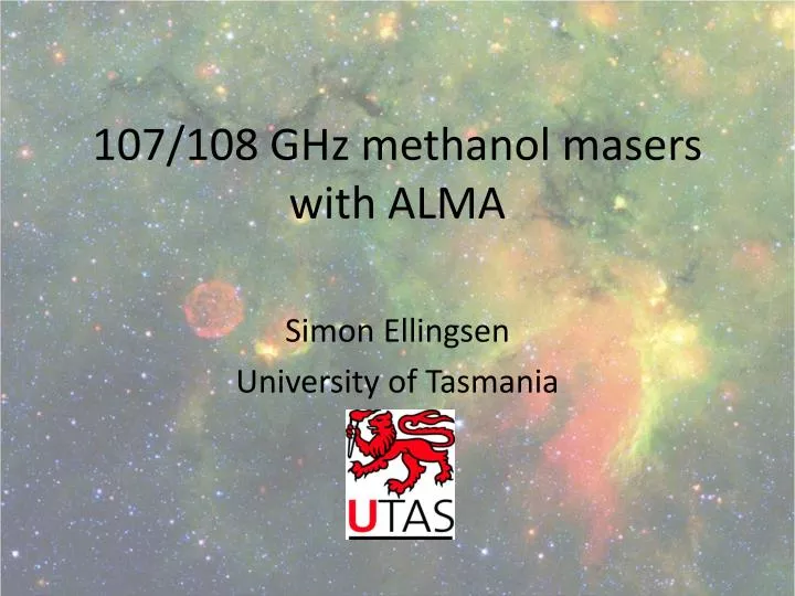 107 108 ghz methanol masers with alma