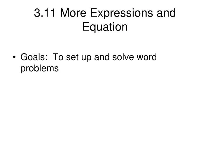 3 11 more expressions and equation