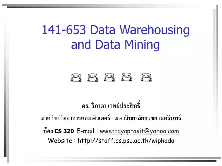 141 653 data warehousing and data mining