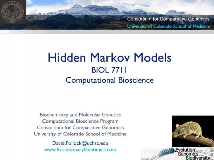 hidden markov models biol 7711 computational bioscience
