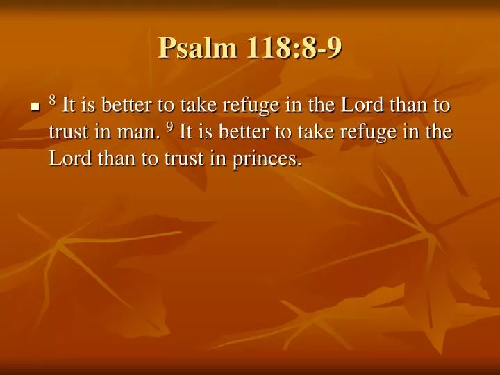 psalm 118 8 9
