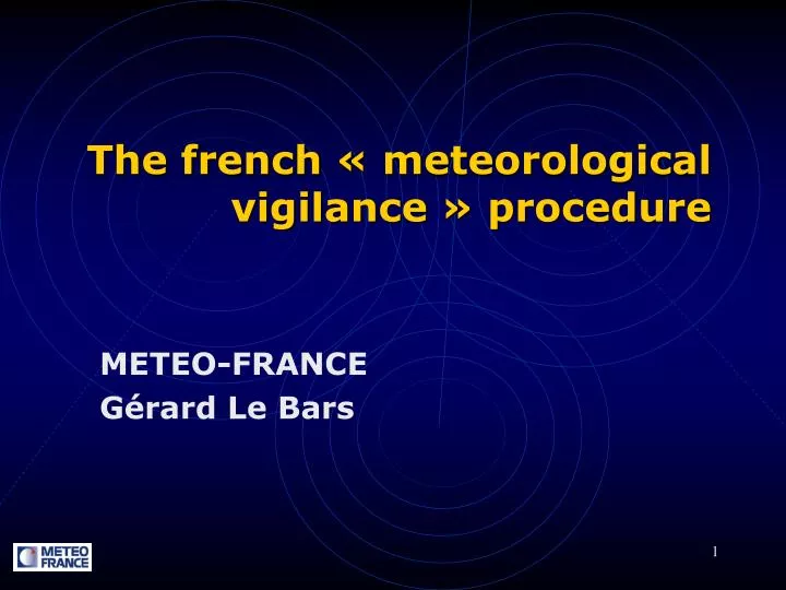 the french meteorological vigilance procedure