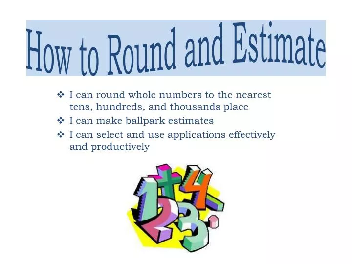 how to round and estimate