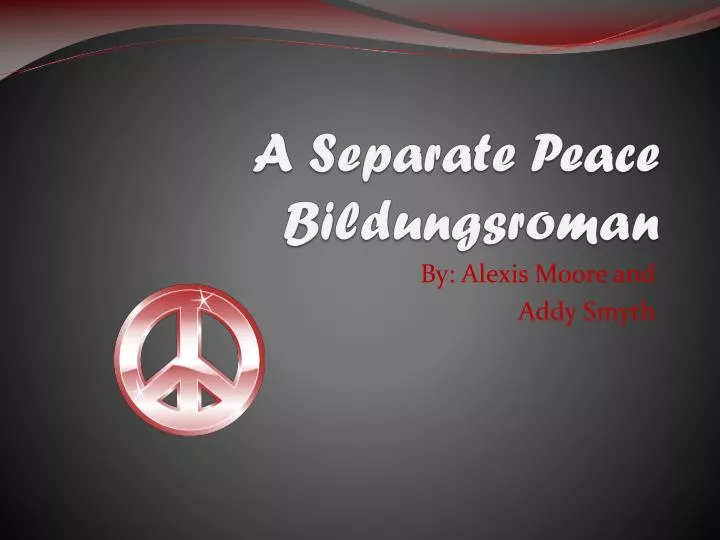 a separate peace bildungsroman