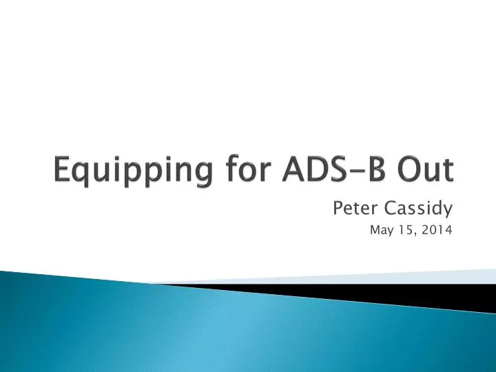equipping for ads b out