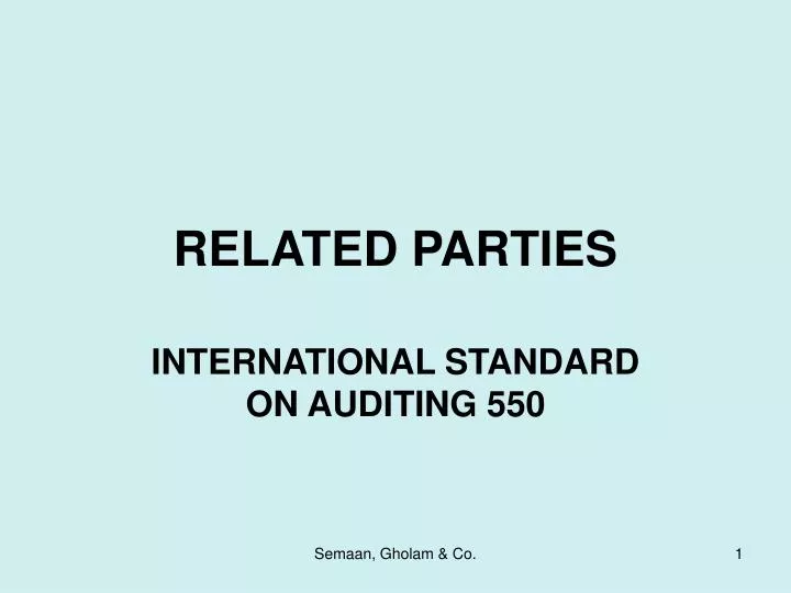 related parties
