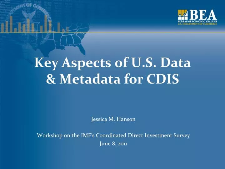 key aspects of u s data metadata for cdis