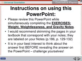 Instructions on using this PowerPoint: