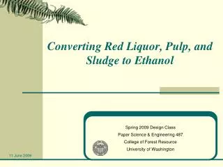 Converting Red Liquor, Pulp, and Sludge to Ethanol