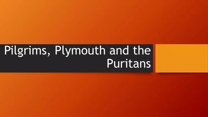 pilgrims plymouth and the puritans
