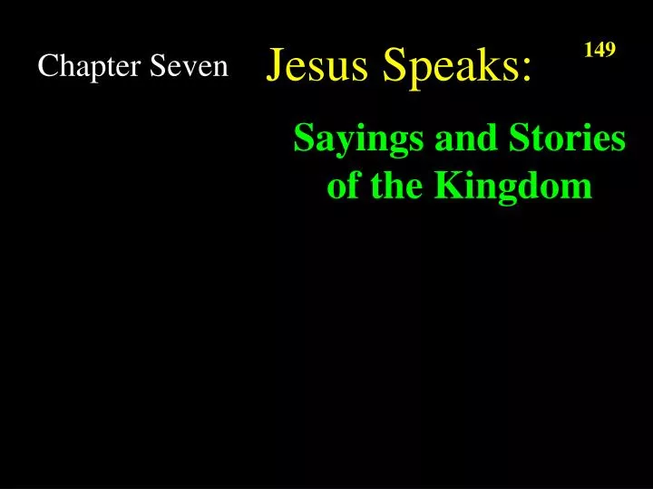 jesus speaks