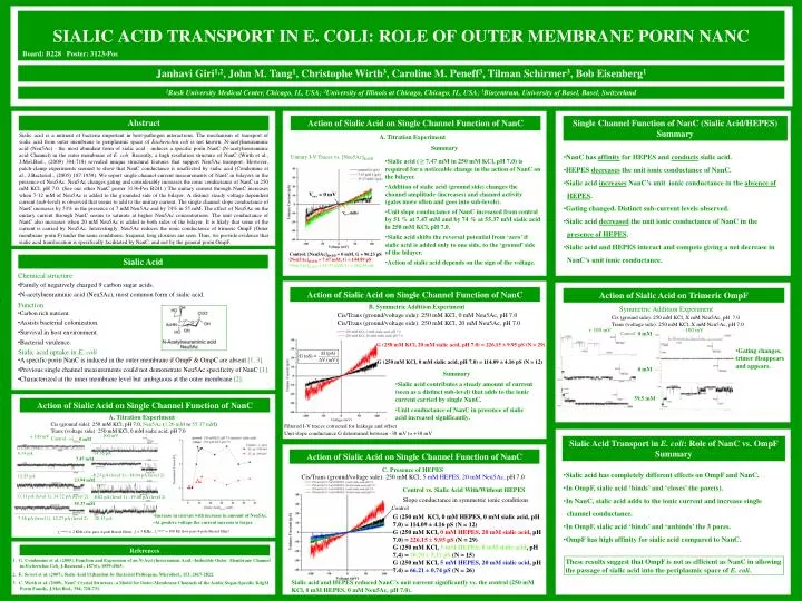 sialic acid transport in e coli role of outer membrane porin nanc