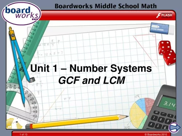 unit 1 number systems gcf and lcm