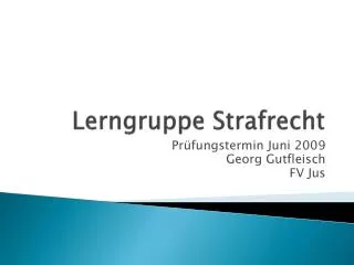 lerngruppe strafrecht