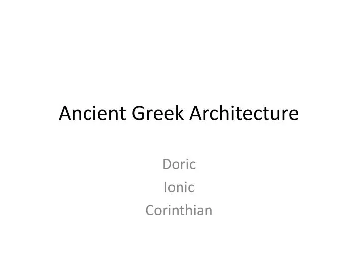 ancient greek architecture