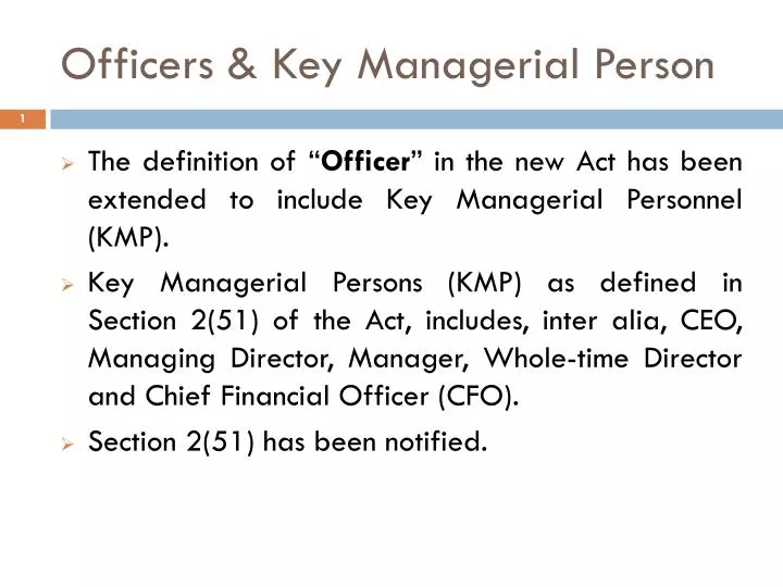 officers key managerial person
